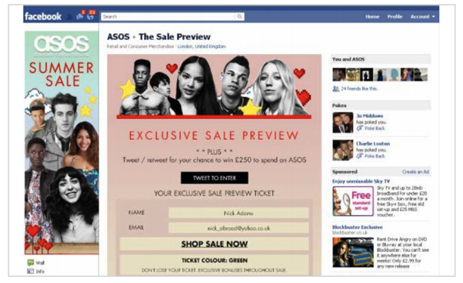 ASOS превращает моду в игру с помощью Facebook